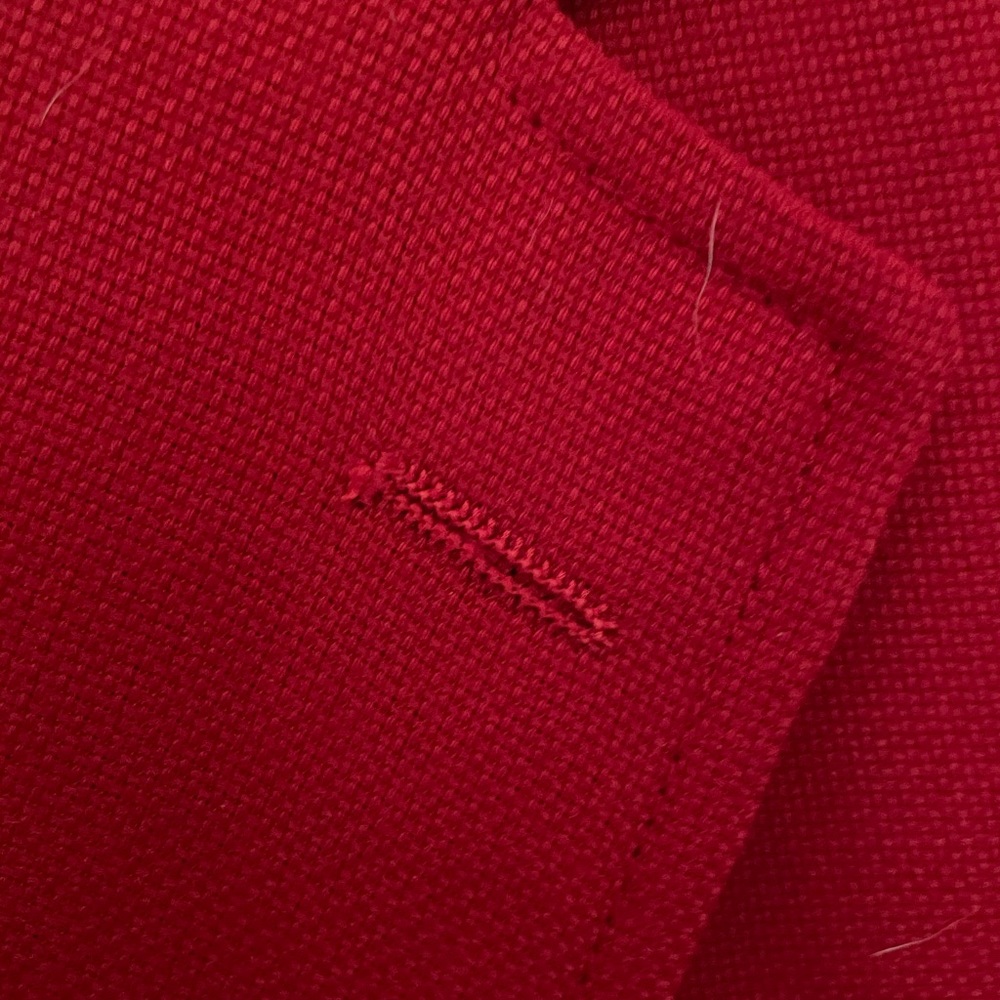 Lacoste vintage vibrant red twill blazer. No size or fabric content. Gorgeous. - Picture 8 of 14